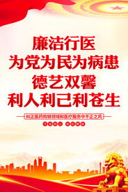 廉洁行医海报