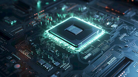 AI芯片概念科技线条背景