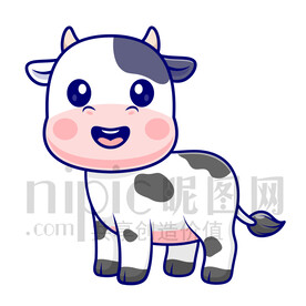 可爱卡通小奶牛