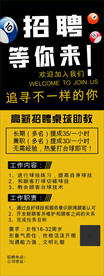 台球招聘展架