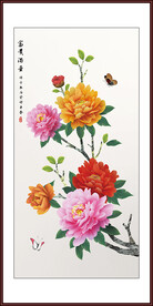 新中式牡丹花鸟国画