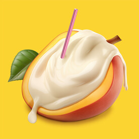 芒果酸奶奶昔分层图