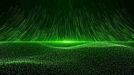 绿色粒子光线晚会背景AE模板