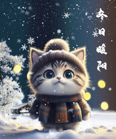 冬日小猫咪