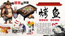 烤鱼背景墙