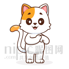 可爱卡通小喵咪