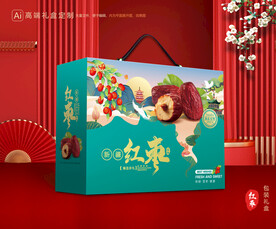 红枣包装 灰枣礼盒