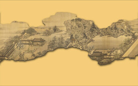 新中式轻奢国画山水画背景墙