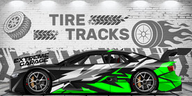 涂鸦跑车背景墙