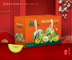 甜瓜包装 蜜瓜礼盒