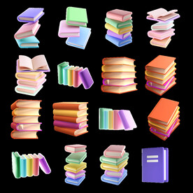 单层免抠透明粉色3d文具