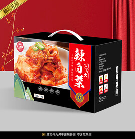 辣白菜包装平面展开图