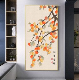 柿事吉祥装饰画 