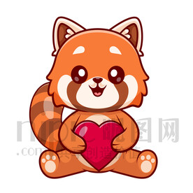 可爱卡通小浣熊