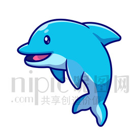 可爱卡通小海豚