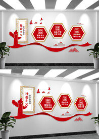 社会主义核心价值观党建文化墙