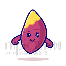 可爱卡通红薯苕