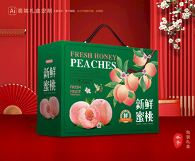桃子包装 水蜜桃礼盒