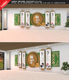 中式校园一训三风文化墙