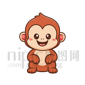 可爱卡通猴子