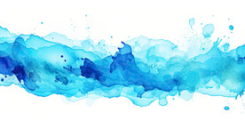 蓝色水彩水墨装饰画背景