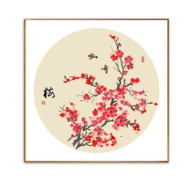  红梅国画
