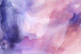 蓝紫色水彩水墨画背景