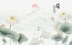 水墨江南 荷花荷叶