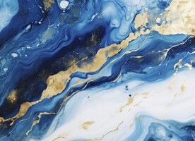 蓝色渐变金线大理石背景
