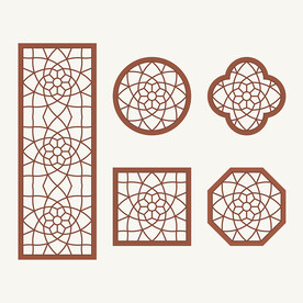 中式花纹 窗花格 镂空隔断