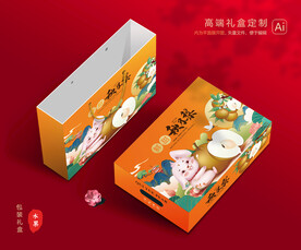 秋月梨礼盒 梨包装