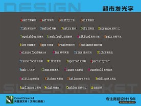 超市全套发光字