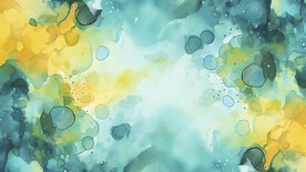 黄绿渐变水彩水墨背景
