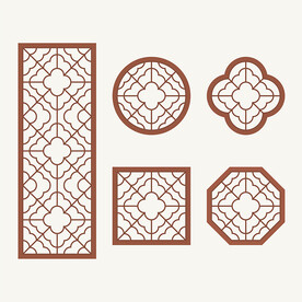 中式花纹 窗花格 镂空隔断