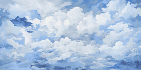 蓝天水墨白云背景