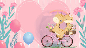 粉色卡通儿童房背景