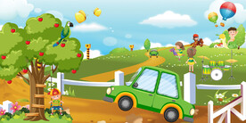 卡通儿童房背景墙