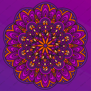 曼陀罗花纹素材