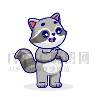 可爱卡通小浣熊