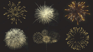 夜空烟火节日烟花