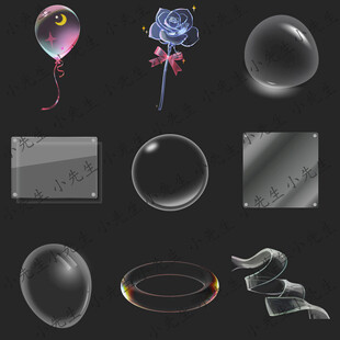 透明玻璃质感生活物品