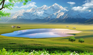 蓝天白云大草原