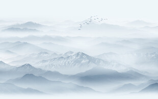 远山近水水墨风景