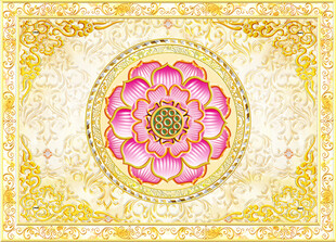 精美莲花曼陀罗图案设计