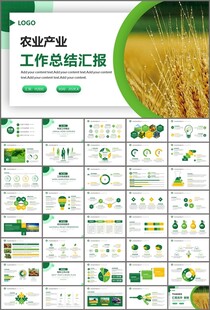 绿色农业产业总结计划ppt模板