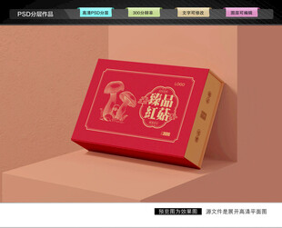 红菇礼盒 菌菇包装