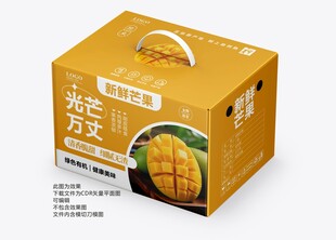 新鲜芒果手提礼盒包装