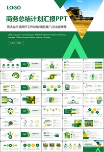 绿色农业产业总结计划ppt模板