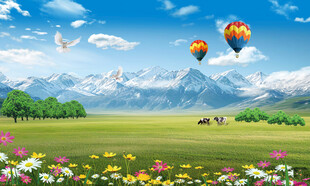 蓝天白云大草原