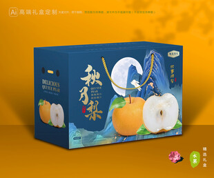 秋月梨礼盒 梨包装